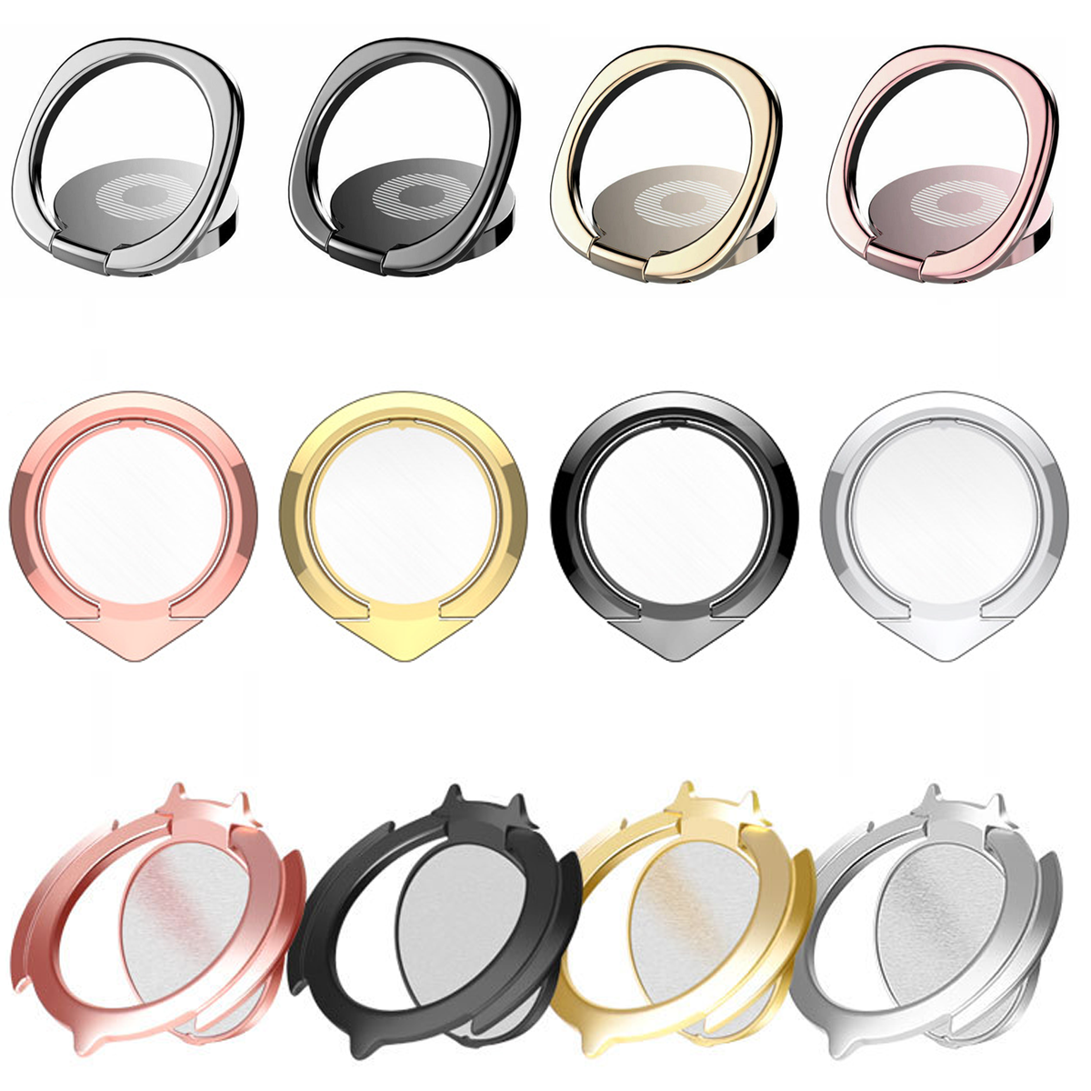 Universal 360° Finger Ring Cell Phone Holder Stand Car Magnetic Metal Plate - $4.95