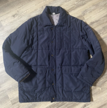 Vtg Puffer Coat Outerwear From Sears Navy Men’s Size L Or XL READ - £18.91 GBP