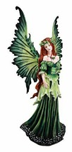 Ebros Amy Brown Large Lady of The Forest Green Tribal Fairy Figurine 19.5&quot; H - £111.88 GBP