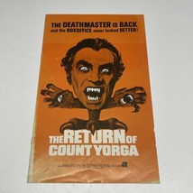 Deathmaster Yorga Original Movie Press Kit Poster 1971 JD American Inter... - $82.17