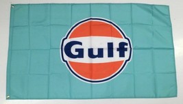 Gulf Banner Flag - Car Motor Sports Oil Fuel Racing Workshop Mechanic Man Cave 3 - £12.67 GBP