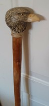Bald Eagle Walking Stick Cane Hand Crafted Decorative Bird Head Handle - £71.88 GBP