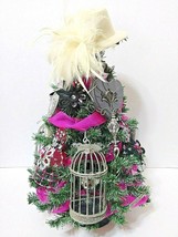 Christmas Tree Steampunk Lady Themed Hand Crafted &amp; Fully Decorated 18&quot; ... - £36.67 GBP