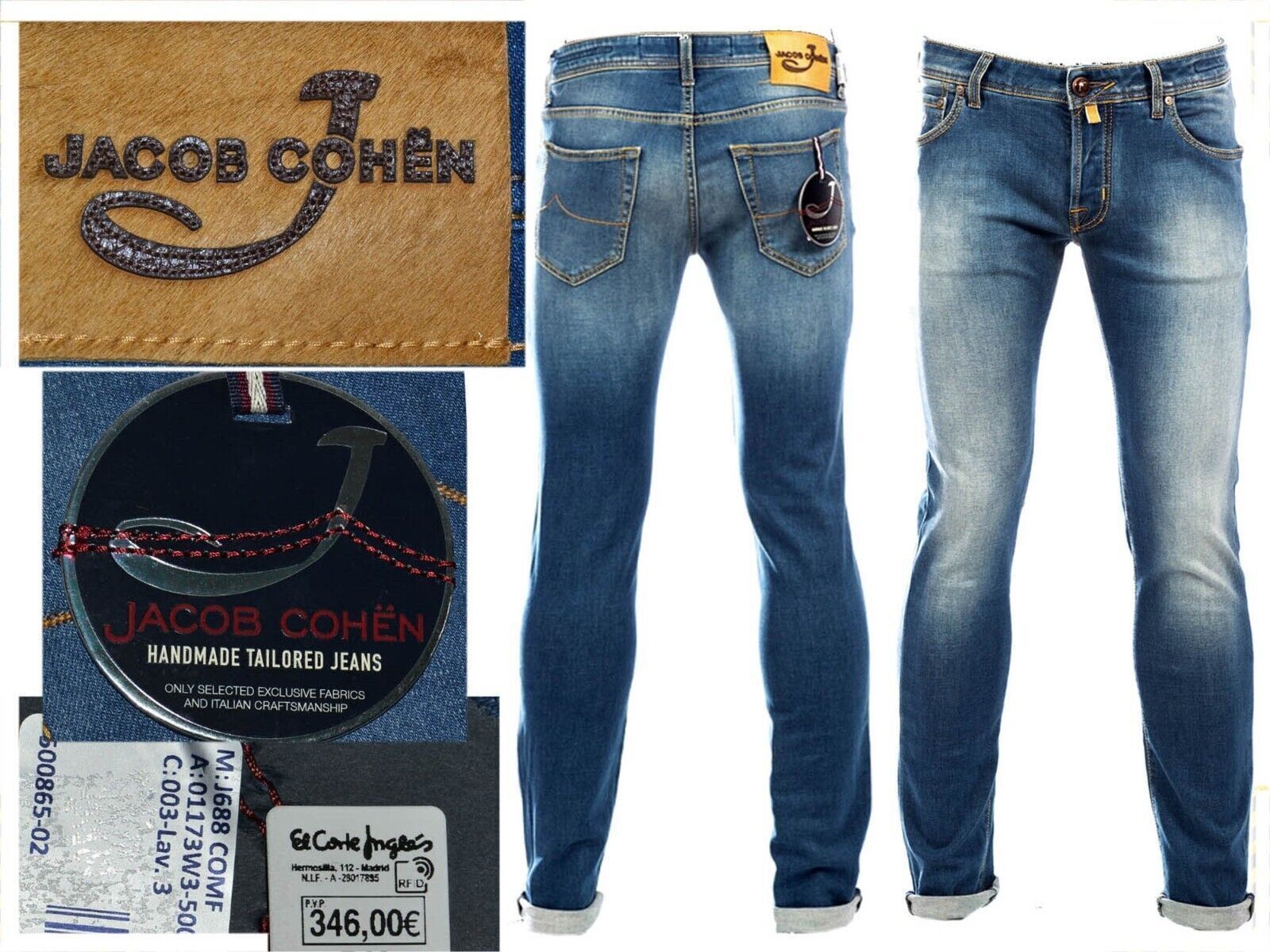 Primary image for JACOB COHEN Jeans Man 38 US / 56 Italy  JC02 T2P