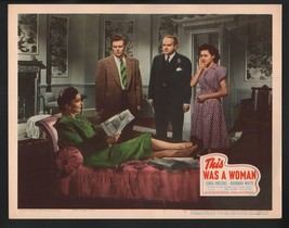 This Was a Woman 11&quot;x14&quot; Lobby Card Emrys Jones White Dresdel Fitzgerald FN - £32.93 GBP