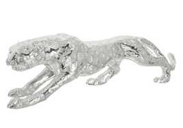 31” Prowling Silver Leopard Statue (wod) - £949.63 GBP