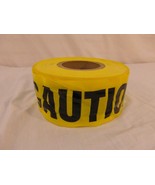 Classic Look Yellow Black Lettering CAUTION Tape 7&quot; Roll - $10.44