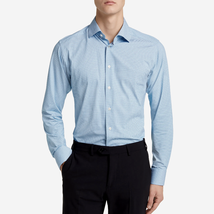 Eton Four-Way Stretch Slim Fit Dress Shirt |  15 (38) Blue Check  NEW - £82.21 GBP