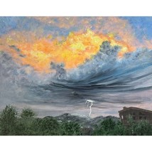 The Gathering Storm, 11 x 14 Acrylic Landscape Painting by Deb Bossert Artworks - $163.35