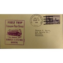 1950 First Trip Highway Post Office Berryville &amp; Little Rock Arkansas - £4.75 GBP