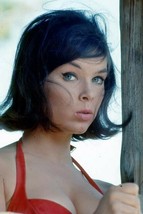 Yvonne Craig cute pouting pose huge cleavage in red bikini top 8x12 inch photo - $12.99