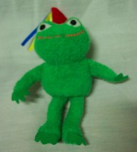 Princess Soft Toys Cute Green Frog W/ Party Hat 5&quot; Plush Stuffed Animal Toy - £12.04 GBP