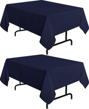 sancua 2 Pack Navy Tablecloth 54 x 54 Inch, Stain and Square - £21.60 GBP