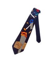 Roberto Cellini Men's Woodworking Necktie - Blue - One Size Neck Tie - $14.80