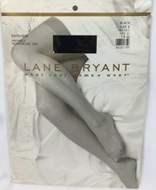 Lane Bryant Daysheer Reinforced Toe Off Black Size E Pantyhose NEW in Pa... - $9.89