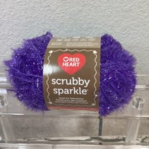 Red Heart Scrubby Sparkle Yarn Grape - £4.63 GBP
