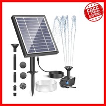Elegant Solar Bird Bath Fountain Kit with Durable Water Pump &amp; Spray Heads - $33.94