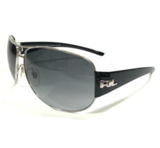 Ralph Lauren Sunglasses RL7008 9001/8G Black Silver Wrap Aviators black Lenses - £43.97 GBP