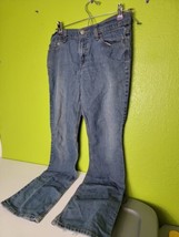 Levis Strauss 518 Junior 5 Super Low Boot Cut Stretch Blue Jeans Pants Denim - £20.35 GBP