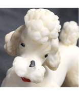 French Poodle Dog Puppy Hand Painted Bisque Figurine Vintage - $223.14 MXN