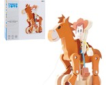 Disney Pixar Wooden Toys Toy Story Woody &amp; Bullseye Pull-Along Toy, Offi... - £29.56 GBP