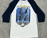 Blue Angels US Navy Ringer T-Shirt MEDIUM White Blue 3/4 Sleeve - £15.48 GBP
