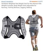 Weighted Vest Weight for Men Women Kids Weights Included, Body Weight Ve... - $21.66