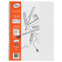 Whitelines Side Opening Lined Spiral Notebook 120 Pages (A4) - £25.39 GBP