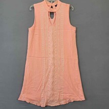 As U Wish Dress Women Size S Pink Boho Chic Midi Sleeveless Preppy Lined Rayon - £9.78 GBP