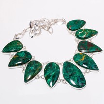 Sanora Chrysocolla Gemstone Handmade Fashion Ethnic Necklace Jewelry 18&quot; SA 6588 - £14.36 GBP