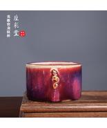 Chinese Kiln Glaze Teacup (Shou Longevity Character) - Ceramic Tea Cup - $350.00