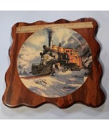 Wood Plaque Locomotive Photo First From The National Railroad Museum Col... - $363.73 MXN