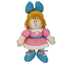 13&quot; Vintage Js International Nylon Blonde Girl Doll Stuffed Animal Plush Toy - $37.05