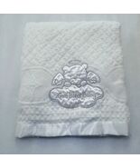 Baby Starters God Bless Baby blanket satin trim white teddy bear angel a... - $26.00