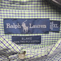 Ralph Lauren 2-Ply Shirt Blake Button Down Yellow Purple Plaid Long Slee... - £18.60 GBP