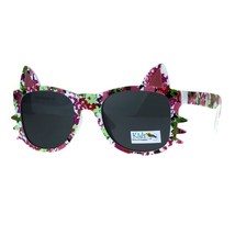 Girls Sunglasses Kitty Cat Whiskers Ears Frame Kid&#39;s Fashion UV 400 - £8.58 GBP