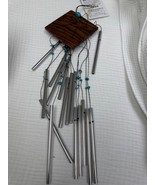 WOODSTOCK MYSTIC SPIRAL TURQUOISE Stone WIND CHIMES Wood Metal Feng Shui NIB NEW - $58.95