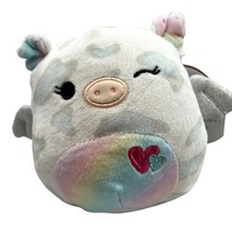 Squishmallow Charaka the Pig W/Wings  4.5&#39;&#39; Valentines Day Squad Plush S... - £13.32 GBP