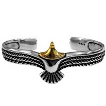 Vintage Eagle Bracelet Cuff Open Adjustable Bangle Creative Wildlife Jewelry Gif - £15.30 GBP