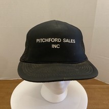 VTG Trucker hat cap black snapback Pitchford Sales Mesh - £8.43 GBP