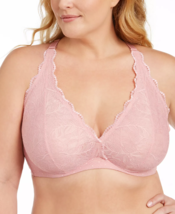 Inc International Concepts Lace &amp; Polka Dot Underwired Halter Bralette, Pink 1X - £9.75 GBP