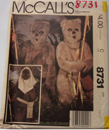 McCall’s Kids Ewoke Costume Jumpsuit Mask Hood &amp; Belt   Size 12-14 #8731... - £14.96 GBP
