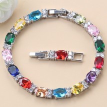 11.11 Best Seller  925 Mark Minimalist Jewelry Colorful Cubic Zirconia Adjustabl - £16.82 GBP