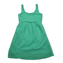 Casual Dress Womens Teal Sleeveless Round Neck Textured Mini Pullover - £14.05 GBP