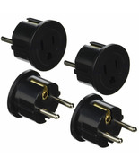 4 Pc Us Usa To Eu Euro Europe Power Wall Plug European Converter Adapter... - £35.05 GBP