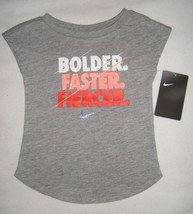 Nike Girls The Nike Tee T-Shirt  Gray Size 24M 24 Months - $13.67 CAD