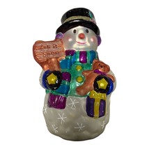 Vintage Carlton Cards Ceramic Snowman Figurine – 14” Tall - $612.22 MXN