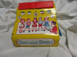 Vintage 1950&#39;s See and Spell, Tin Litho Toy, Vintage Educational Toy By - £42.95 GBP