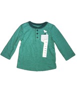 Cat &amp; Jack 12 Month Baby Toddler Boys Long Sleeve Pocket Goat top Shirt ... - $6.51 CAD