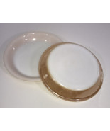 2 Vintage Fire King Peach Luster 9&quot; Pie Cake Plates #460 Backwards Logo - $319.43 MXN
